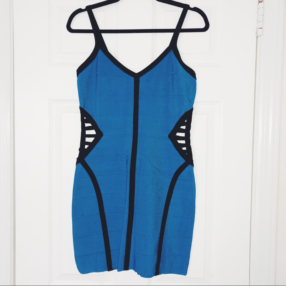 Blue Bandage Bodycon Dress